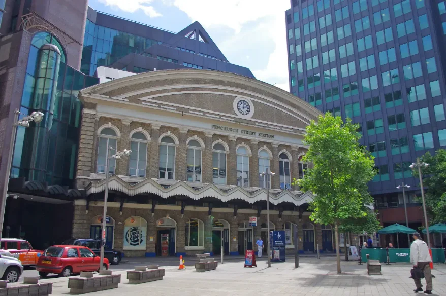 Fenchurch Street Railway Station Building from the front