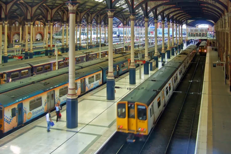 A look at few trains from above at Liverpool Street Railway Station